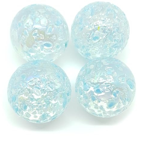 4 Billes en Verre 20 mm - Mes Calots and Co, Collection Pépites (20 mm, Bleu)