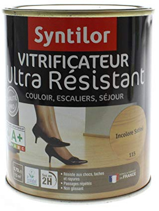 Syntilor - Vitrificateur Parquet Ultra Résistant Incolore Satiné 0,75L