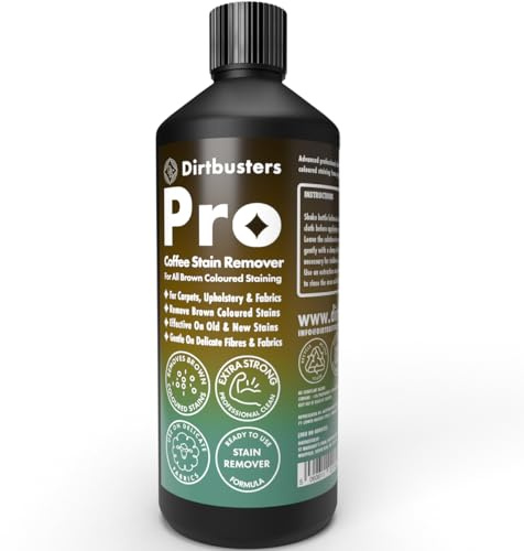 Dirtbusters Pro Carpet Stain Remover Spray For Tea, Coffee & Brown Stains & Dark Staining, Powerful Professional Standard Carpet Cleaner Solution For Use On Carpet, Upholstery, Wool & Fabric (1L)