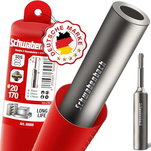 SCHWABENBACH ® Marteau de terre SDS PLUS pour insérer les piquets de terre profond, 170 x 25 mm, diamètre intérieur 20 mm