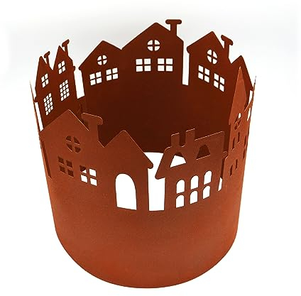 UNUS Giardino in metallo effetto ruggine, per aiuole, rotonda, diametro 28 cm, lunghezza 90 cm