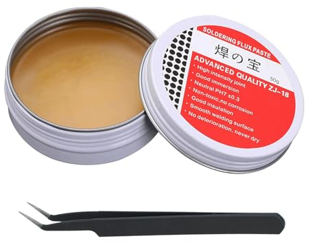 Pâte à Souder,Flux Pâte à Braser,Pâte à Souder à l'étain,Pâte de flux de soudure,pâte d'étain de flux de soudure électrique,Outil de Réparation de Soudage Mécanicien,10g