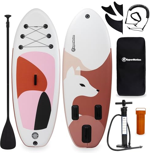 HyperMotion Tavola SUP Gonfiabile per Bambini 215 cm – Stand Up Paddle Board con Pagaia, Pompa Alta Pressione, Leash, Zaino Impermeabile – Principianti
