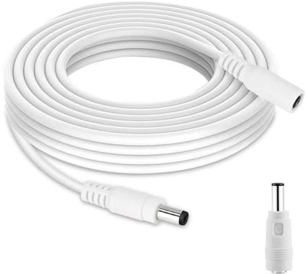 Lonnky 2 Meter DC Verlängerungskabel für AVM Fritz!Box 7590, 7580, 7582, 7560, 3490, 6590, 6490, 6430, 4040, 4020 und Telekom Speedport Smart, 5,5 mm Netzteil Verlängerungskabel