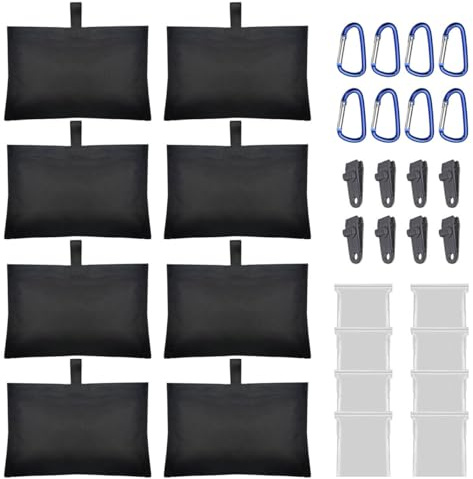 MQLD 8 Packs Boat Cover Sand Bags Weights Marine Grade Sandbags for Boat Mooring Covers Sand Bag to Hold Boat Cover Kit Trailerable Boat Accessories Windproof Weight Sandbags