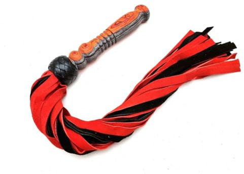Sduxion Premium Flogger Lederpeitsche, Reitgerte, Lederpeitsche, Flogger