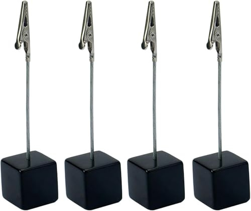 4 soportes de clip para notas con cierre de cocodrilo, para fotos, tarjetas, papel, notas, para uso en la oficina, soportes para notas de oficina, accesorios de escritorio y organizadores de espacio