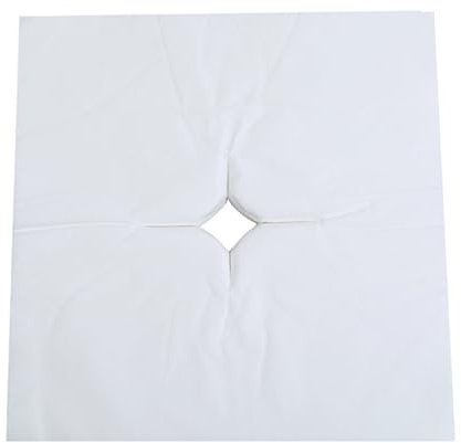 Ipetboom 100 Blatt Gesichtsmaske aus Vliesstoff Massageliege Kissenbezüge Gesichtsabdeckungen einmalhandtücher einmal handtücher Gesichtsmassageabdeckung für Frauen Gesichtslochmatte Weiß