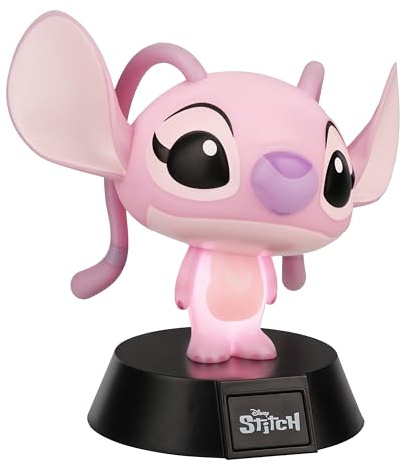 Paladone Disney Angel Mini Icon Light, Lampada LED con licenza ufficiale Lilo & Stitch, a batterie, per camerette dei bambini, casa e scrivania, adatta come regalo e da collezione per i fan del film