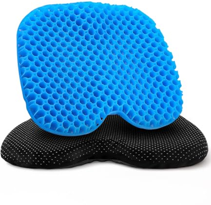 Cexovo Cuscino In Gel,Cuscino Antidecubito per Sedia a Rotelle,Cuscino Gel per Sedia,Cuscini per Sedie Traspiranti,per Auto,Ufficio,Casa,Sedia a Rotelle,Blu