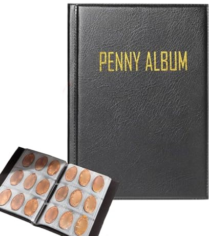 Álbum Para Coleccionar Monedas De Un Céntimo - Álbum Organizador Para Colección De Peniques Con Capacidad 108 Monedas,Portamonedas Para Exposición De Billetes Souvenirs Infantil Sellos Hogar