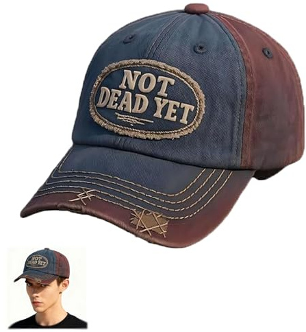 HOUKUNKA Not Dead Yet DD-214-Kappe, lässige Veteranen-Baseballmütze, lustig verstellbare, mit Baumwolle bestickte (1PC)