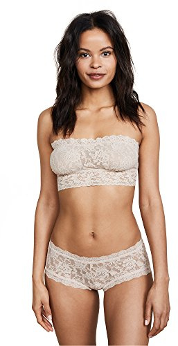 Hanky Panky Lined Bandeau Bralette - Reggiseno Senza Spalline in Pizzo, Reggiseno a Fascia Elasticizzato, Reggiseno Senza Ferretto Comodo e Leggero, Top Senza Spalline Donna Morbido sulla Pelle
