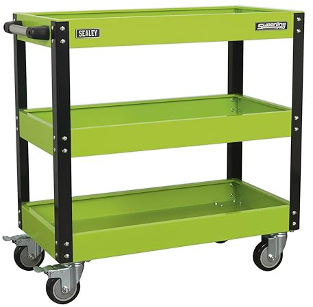 Sealey Cx110Hv Workshop Trolley 3-Level Heavy-Duty - Hi-Vis Green