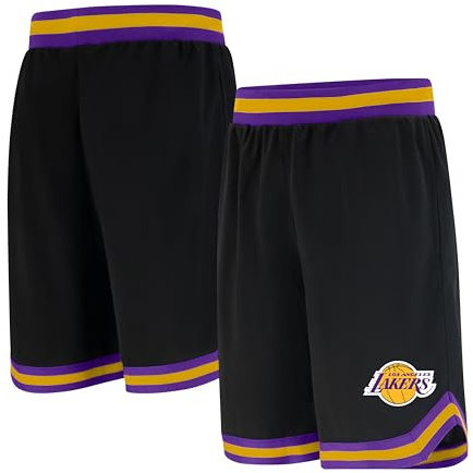 Ultra Game Active Knit Trainingsshorts NBA Herren Woven Team Logo Poly Mesh Basketball Shorts, Schwarz, Large