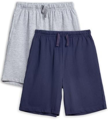 YoungSoul Barn sweatshorts 2-pack flickor pojkar korta byxor sommar sportbyxor