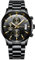 CRRJU Herren Uhr wasserdichte Chronographen Armbanduhr Männer Edelstahlarmband Business Analog Quarzuhr mit Kalender (Schwarz Gold)