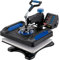 VEVOR Heat Press Machine 12x15 Inch Fast Heating 360 Swing Away Digital Sublimation T-Shirt Vinyl Transfer Printer with Anti-Scald Surface, Canvas Bag, Pillow, Banner, ETL Listed, Blue