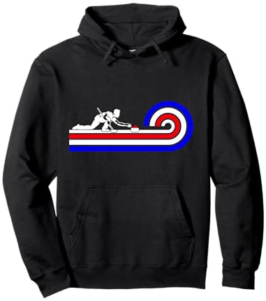 Curler sliding Curling Stone Retro Curling Pullover Hoodie