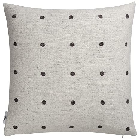 RØROS TWEED - Pastille Kissen - Kissen aus norwegischer Lammwolle - Design von Anderssen & Voll (50 x 50 cm, 106104 - Black and White)