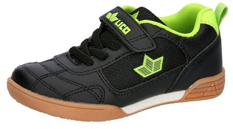 Lico Zapatillas de Deporte Unisex para niños Bernie V (los Cierres de Velcro Pueden Variar), Negro Verde, 37 EU