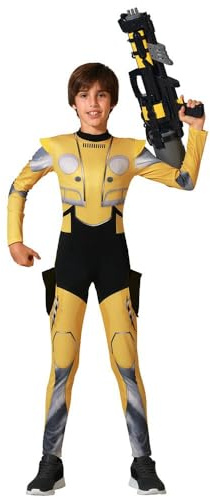 Atosa | Disfraz Coche Robot Amarillo Infantil | Traje Divertido y Original para Niños | Ideal para Carnaval y Fiestas Temáticas | Diseño Auténtico con Detalles Únicos | Material Cómodo | 1-12 Años