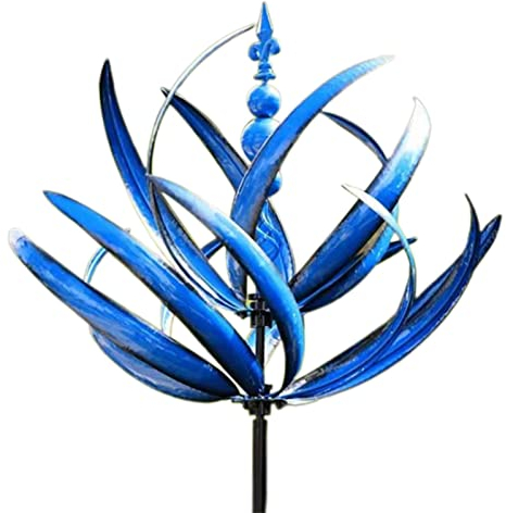 Eastuy Metall Windrad Windspiel Windmühle Für Garten, Wetterfest Und Standfest Windspinner Aus Metall, Windspiel Aus Metall Mit Besten Kugellagern, Für Garten Als Dekoration, Höhe 90 cm