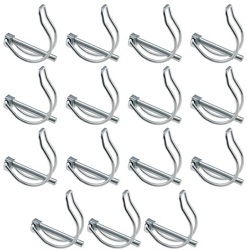 VGOL 15pcs Goupilles Fendues Pliantes 6x45mm en Forme de D Goupille de Verrouillage en Acier au Carbone Galvanisé Tube Broche pour Pelouse Jardin Ferme Camion Voiture Remorque Tracteur