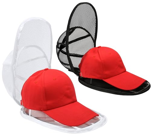 Lavar Gorras Lavadora de Béisbol, Plegable Soporte para Gorras y Funda de Malla con Cremallera para Evitar que las Gorras se Deformen, Bolsa Protectora Accesorios para Lavadoras, Negro y Blanco