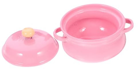 KOMBIUDA Miniatur-Suppentopf für Puppenhaus Keramiktopf Modell Dekorativer Mini-Haustopf Pädagogischer Miniaturtopf