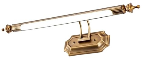 OUHFCASN Retro bronzo specchio faro LED 8W 470mm bagno camera da letto lampada cosmetica girevole pittura luce frontale Luce per esposizione artistica(Warm)
