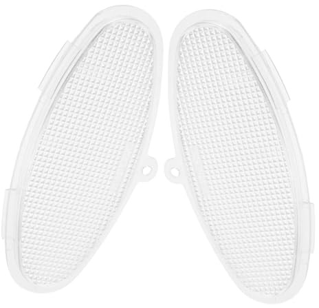 DECHOUS 2pcs Range Hood Light Covering Plates Oval Shape Plastic Lamp Shades for Kitchen Hood Replacement for Range Lamp Shade