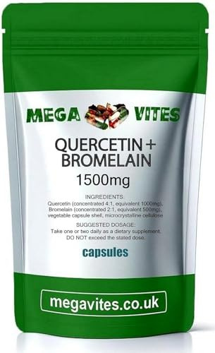 QUERCETIN & BROMELAIN Capsules 1500mg x 60 - MEGAVITES