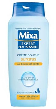 MIXA – Crème Douche Surgras Hydratante au Beurre de Karité, Douceur et Confort Intense (400 mL) - Le Lot De 4