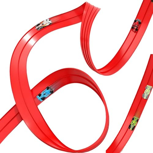 Juego De Autos De Pista De Carreras - Juego Portátil De PVC PVC, Autos De Juguete De Pista Enrollable, para Niños Pequeños De La Sala De Estar Balcón De Patio Al Aire Libre,