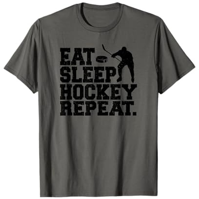 Eat Sleep Hockey Repeat - Hockey Divertido Camiseta