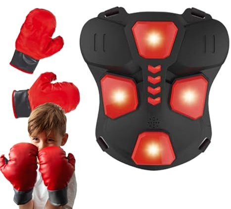 Boxing Body Protector - Interactive Lighted Jacket with Gloves,Children Boxing Protective Gear - for Play Home Training Lifestyle Indoor Game Activity Family Exercise Competition
