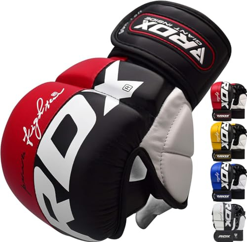 RDX Maya Cuero Guantes Boxeo Saco Sparring Entrenamiento Mitones Muay Thai Kick Boxing