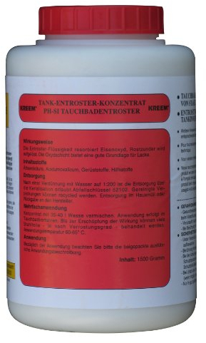 KREEM Tankentroster-Granulat PH-SI für 40 Liter Tauchbad, funktioniert nur bei vorheriger Reinigung mit Tankreiniger Stahl F-E