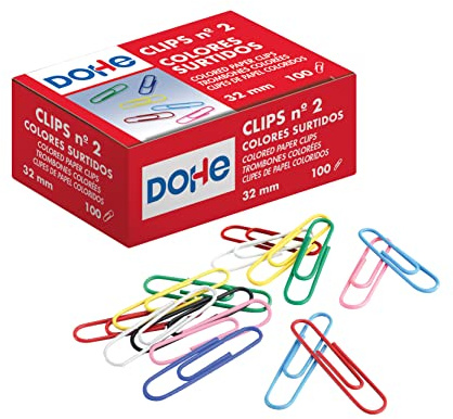 MTL 79210 Pack de 100 trombones de couleur 32 mm