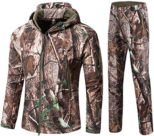 Czen Chaqueta y pantalones tácticos para hombre, traje de ropa de combate, uniforme de caza de camuflaje militar, conjunto de 2 uds, traje de ropa Multicam del ejército (FANGSHENG,L)