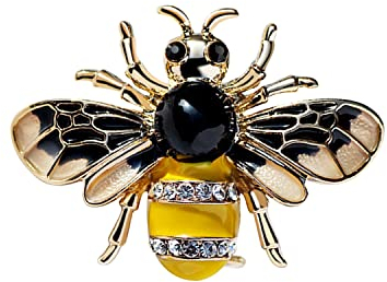 JJWNMLL Broche abeille en cristal pour femme - Cadeau d'anniversaire de mariage pour maman, épouse, femme, Métal (25 * 35mm, A)