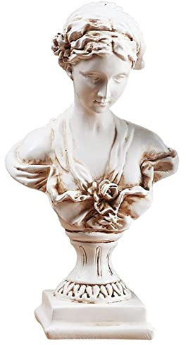 Busto Statue Portraits Scultura in Gesso Artigianato Home Decor, Colore antico