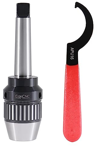 CanCNC Tooling Solutions 1/16–5/8 MT3 Precision Keyless Drill Chuck, Heavy-Duty with Integrated Shank and Titanium Jaws, 0537-5803