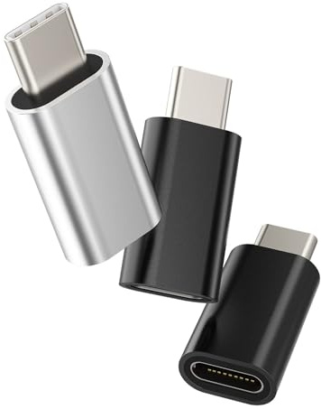 Adattatore da Lightning a USB C Spinotto(3Pack)Type C Jack Accessori per iPhone 15 Pro Max Plus per iPad 10 Macbook Air Compatibile con Samsung per Apple Femmina Cavo Type-c Maschio Presa Convertitore