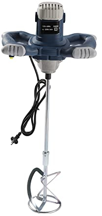 Agitatore professionale per calcestruzzo, 2400 W, agitatore manuale, a 6 marce, regolabile, per calcestruzzo, agitatore per malta, miscelatore manuale, 1200 giri/min