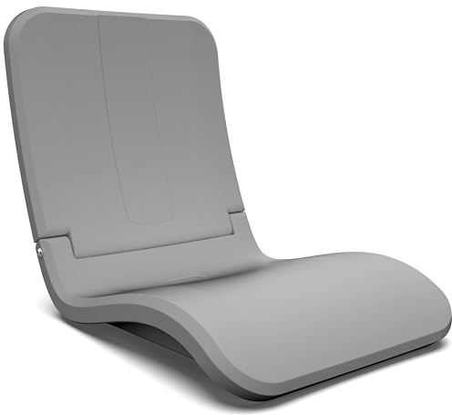 Coast Modern Portable Poolside Chair – Adult Foldable Flip Chair for Pool, Beach, Tailgating & Stadium – Durable Plastic with Back Support - Gray