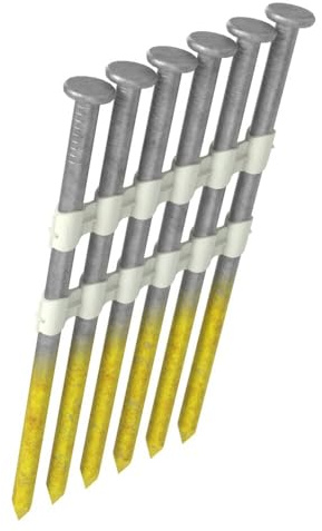 Grip-Rite GR0141M 3 x .131, 21-Degree Plastic Strip Round Head Framing Nails, Smooth Shank, Bright, 1M Plastic Tub (1000 Count)