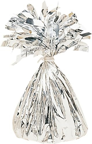 Amscan 991365-18 - Ballongewicht Folie Silber, 170 g