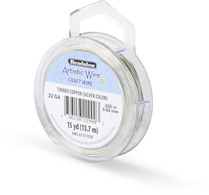 Beadalon 15-Yards Artistic 22-Gauge Tinned Wire, Copper